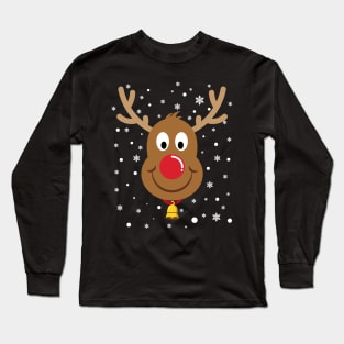 'CHRISTMAS REINDEER' Cool Snowflakes Costume Long Sleeve T-Shirt